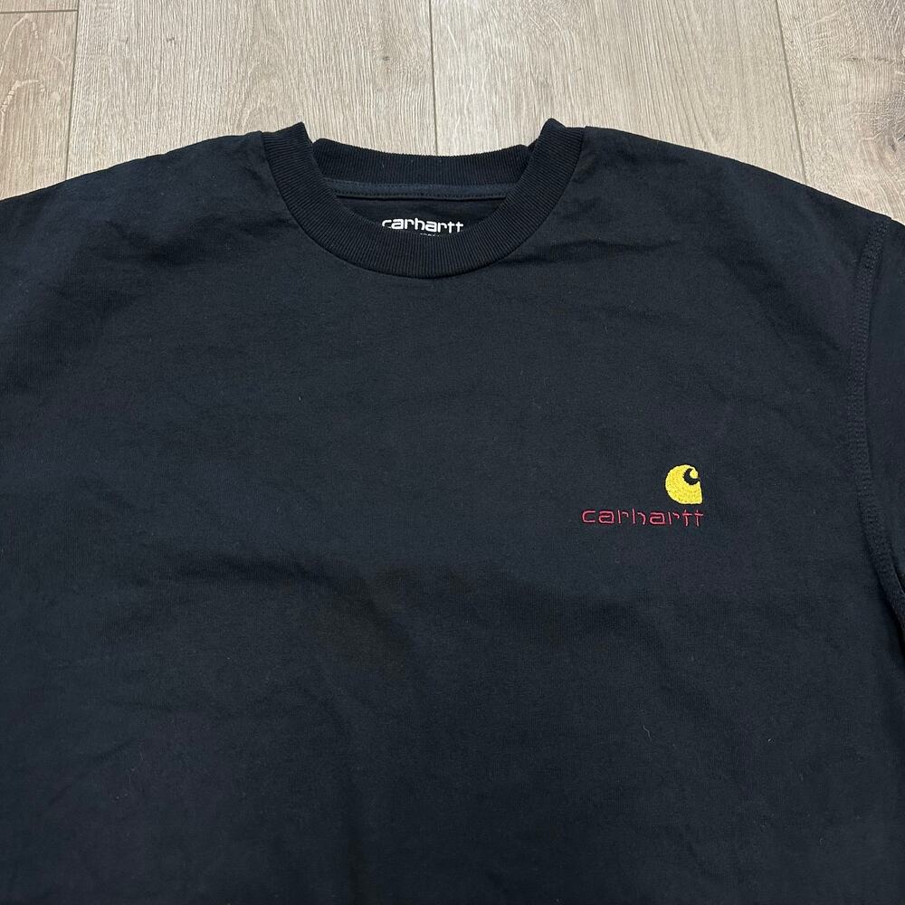 Carhartt Wip American Script Black Tee T Shirt Size Medium M B30 View 2